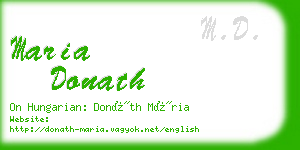 maria donath business card